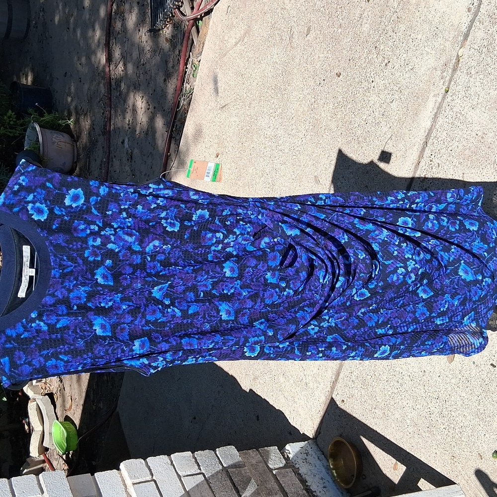 RACHEL Rachel Roy Blue Floral Midi Dress